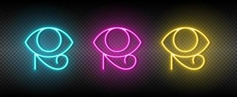 Eye of ra symbol neon vector icon