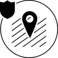 Travel, insurance icon illustration isolated vector sign symbol - insurance icon vector black - Vector on white background