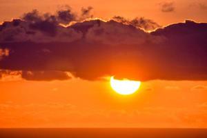 Sunset over the sea photo