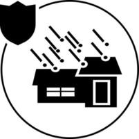 Home, insurance, accident icon illustration isolated vector sign symbol - insurance icon vector black - Vector on white background