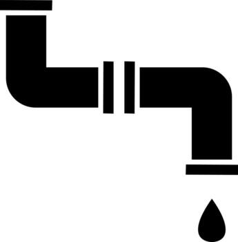 Pipes, water, icon. Element of simple icon for websites, web design, mobile app, infographics. Thick line icon for website design and development, app development on white background vector