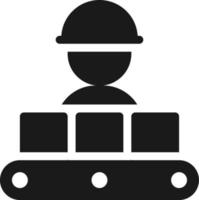 Mass production, conveyor icon - Vector. Simple element illustration from UI concept. Mass production, conveyor icon - Vector. Infographic concept vector illustration. on white background