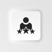 Rating vector icon. Simple element neumorphic style illustration Rating vector icon. Material concept vector illustration.