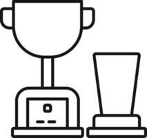 trophy, mixer, icon. Marketing vector icon. Thin line icon for website design and infographic on white background