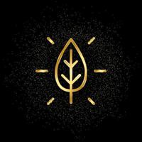 Nature gold icon. Vector illustration of golden particle background.. Spiritual concept vector illustration .