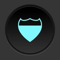Round button icon Police metal plate. Button banner round badge interface for application illustration on dark background vector
