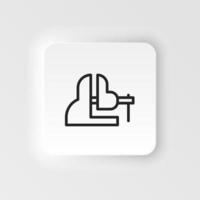 Repair, vise vector icon. Element of design tool for mobile concept and web apps vector. Thin neumorphic style vector icon for website design on neumorphism white background