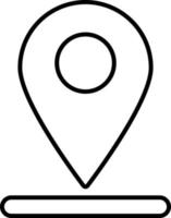 Line vector icon location, navigation. Outline vector icon on white background