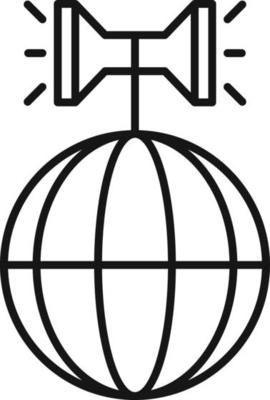 advertising, digital, global , icon. Marketing vector icon. Thin line icon for website design and infographic on white background