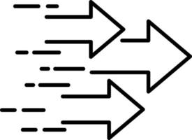Arrows, line vector icon on transparent background. Outline Arrows, line vector icon.