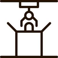 Industrial arm, loading robot icon - Vector on white background