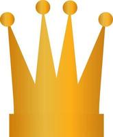 Gold Crown Isolated On White Background. Vector Illustration