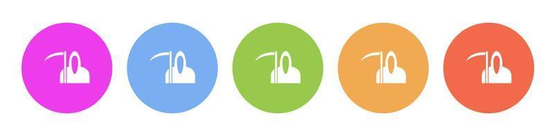 Multi colored flat icons on round backgrounds. danger, dead, death, devil multicolor circle vector icon on white background