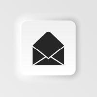 Email vector icon. Simple element neumorphic style illustration Email vector icon. Material concept vector illustration.