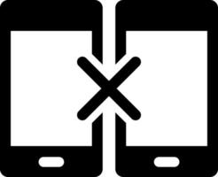 Phone, sync, remove vector icon. Simple element illustration from UI concept.  Mobile concept vector illustration. Phone, sync, remove vector icon on white background