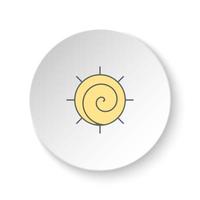 Round button for web icon, Native symbol. Button banner round, badge interface for application illustration on white background vector