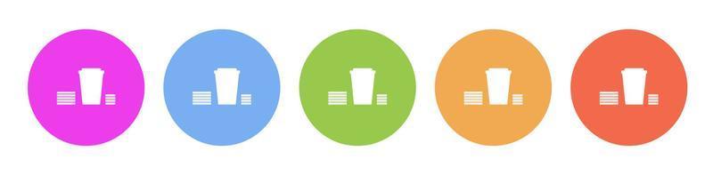 Multi colored flat icons on round backgrounds. Equipment, things multicolor circle vector icon on white background
