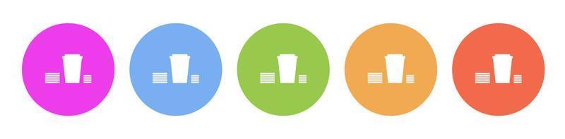 Multi colored flat icons on round backgrounds. Equipment, things multicolor circle vector icon on white background