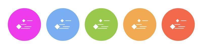 Multi colored flat icons on round backgrounds. fly, flying, objects multicolor circle vector icon on white background