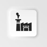 masa producción, fábrica neumorfo estilo vector icono. sencillo elemento ilustración desde ui concepto. masa producción, fábrica neumorfo estilo vector icono. infografía concepto en blanco