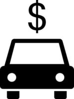 Car, dollar, icon. Element of simple icon for websites, web design, mobile app, infographics. Thick line icon for website design and development, app development on white background vector
