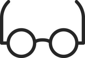 Clever, glasses, read vector icon. Multimedia minimalist outline vector icon. on white background