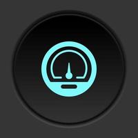 Dark button flat icons on round backgrounds. Building construction insurance dark circle vector icon on darken background
