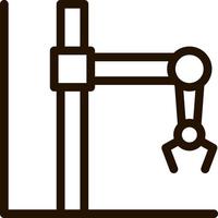 Hydraulic arm, industrial arm icon - Vector on white background