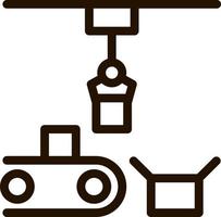 Articulated robot, conveyor robot  icon - Vector on white background