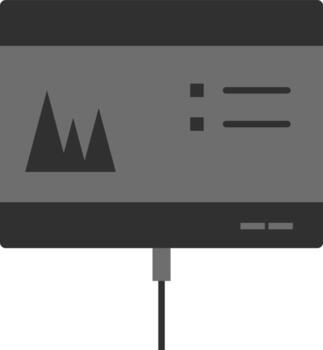 monitor, graphic. Element of web development. Vector icon. Development icon on white background