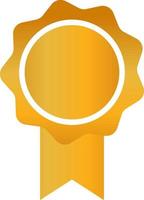 Gold medal isolated on a white background. Gold medal for first place. Gold medal icon. Vector icon