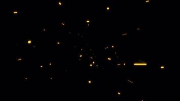 Animation fließen oben glühen Orange Feuer Partikel video