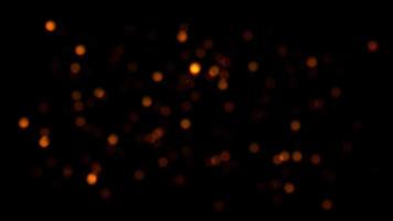 Loop glow orange bokeh particlres animation abstract background video