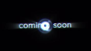 Animation text of Coming Soon gold neon text effect video