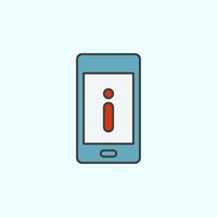 phone, alert, error color vector icon, vector illustration on white background
