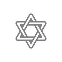 Judaism symbol vector icon. Spiritual concept vector illustration. on white background