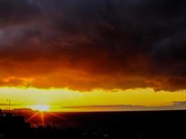 Colourful sunset sky photo