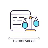 Measurement bias RGB color icon. Search for evidence. One-sided reference. Unbalanced information. Isolated vector illustration. Simple filled line drawing. Editable stroke