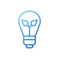 Energy-efficient light bulb pixel perfect gradient linear vector icon. Electrical bulb for home. Eco friendly appliance. Thin line color symbol. Modern style pictogram. Vector isolated outline drawing