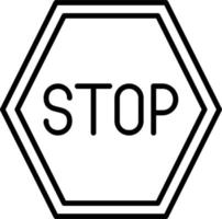 Stop vector icon