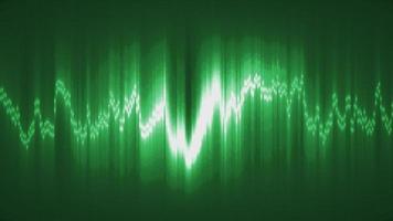 astratto verde energia equalizzatore a partire dal particelle e puntini astratto sfondo, video 4k, 60 fps
