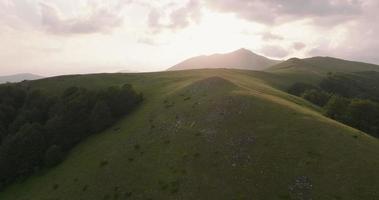 Flying over mountain video