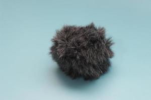 a close up of a cat fur shaped microphone silencer photo