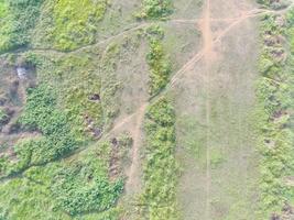 aéreo ver de tierra cartografía por desarmado aéreo vehículo en bogor, Indonesia. foto