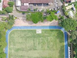 aerial view of sempur field in Bogor, Indonesia photo