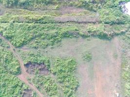 aerial view of land mapping by unmaned aerial vehicle in Bogor, Indonesia. photo