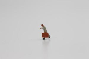 a close up of a miniature figure of an office worker photo