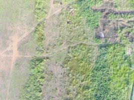 aéreo ver de tierra cartografía por desarmado aéreo vehículo en bogor, Indonesia. foto