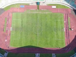 aerial view of stadium on a sunny day photo