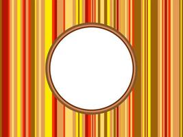 Simple Orange Striped Retro Border vector